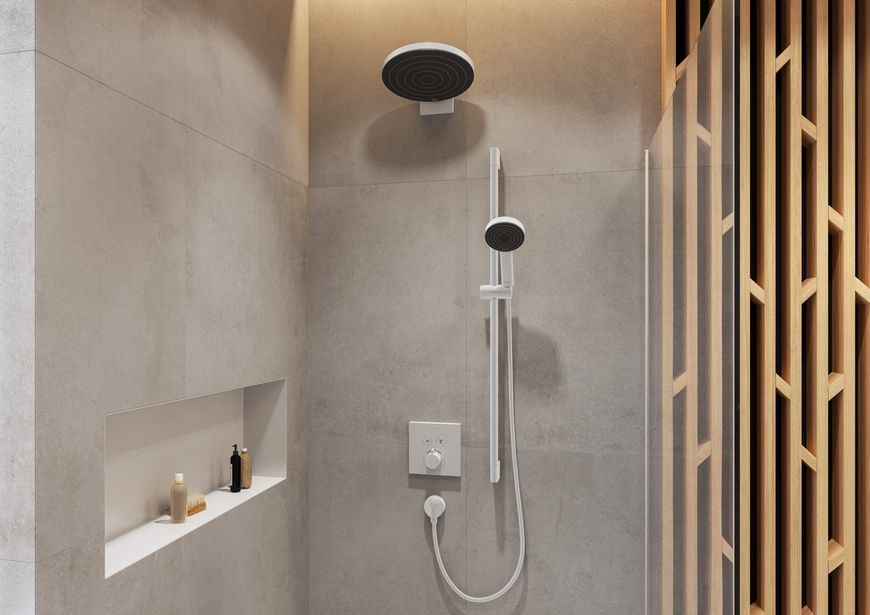 Термостат скрытого монтажа HANSGROHE ShowerSelect на 2 функции Matt White 15763700 белый матовый - 15763700
