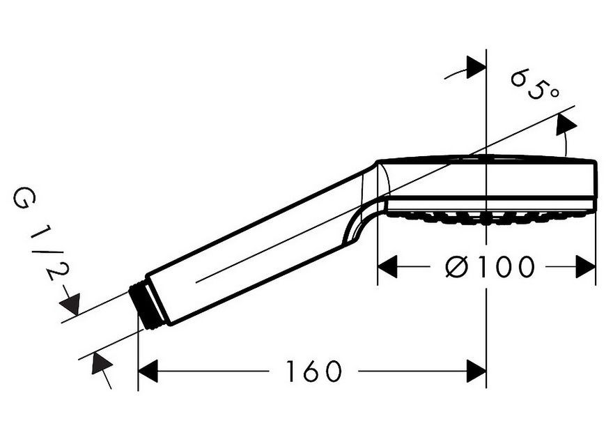 Ручний душ HANSGROHE Crometta 100 1jet 26331400 хром/білий - 26331400