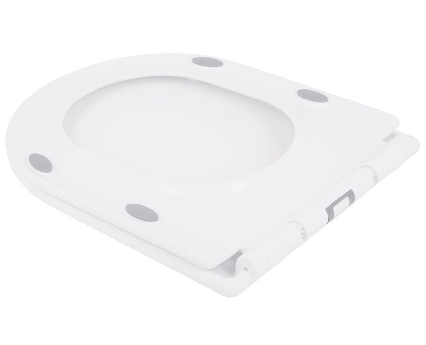 Сидіння для унітаза Qtap Presto з мікроліфтом, Slim Duroplast, Quick Release QT26991217AW - QT26991217AW