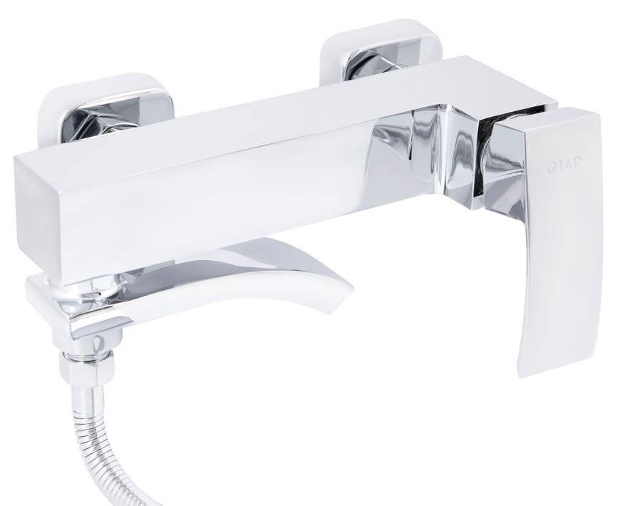 Смеситель для ванны Qtap Swan Cascada с поворотным изливом и душевым гарнитуром QTSWA260CRM45565 хром - QTSWA260CRM45565