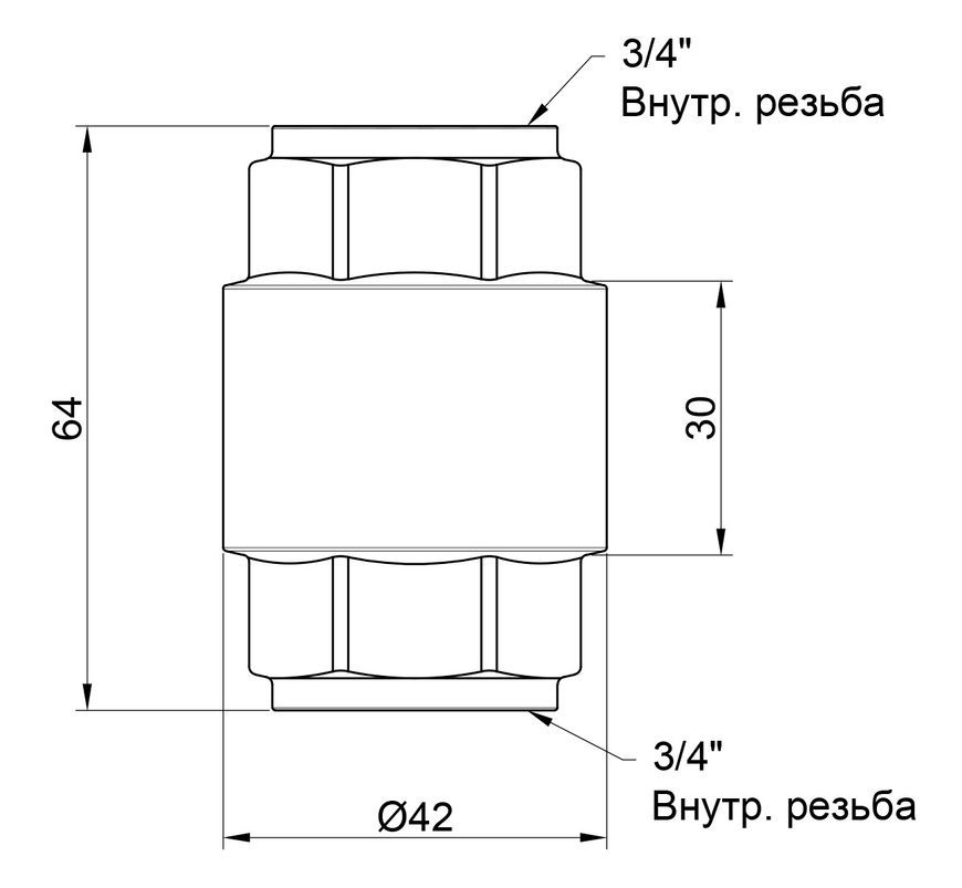 Зворотний клапан SD FORTE 3/4" EURO SF247W20 - SF247W20