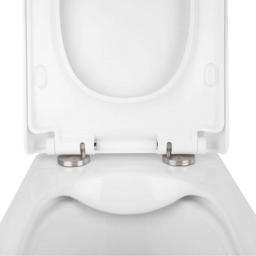 Набор QTAP инсталляция 3 в 1 Nest QT0133M425 с панелью смыва круглой QT0111M11112CRM + унитаз с сиденьем Tern QT1733052ERW - QT1733052ERW0133M425M11112CRM