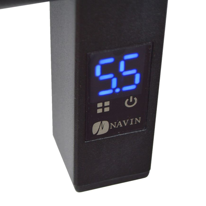 Рушникосушарка електрична NAVIN Класик Квадро 500х1200 Sensor ліва чорний муар 12-216153-5012 - 12-216153-5012