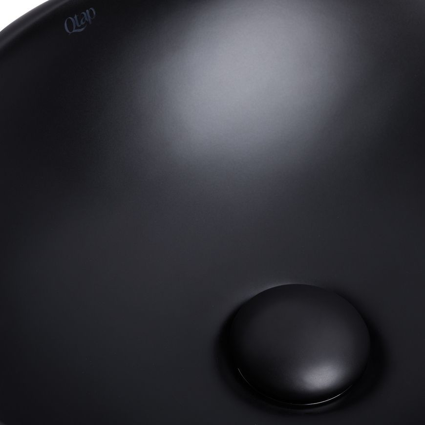 Раковина-чаша QTAP Dove 410х335х150 Matt black з донним клапаном QT063078MBMB - QT063078MBMB
