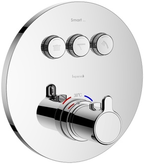 Термостатичний змішувач для ванни Imprese Smart Click на 3 споживача ZMK101901233 прихований монтаж хром - ZMK101901233