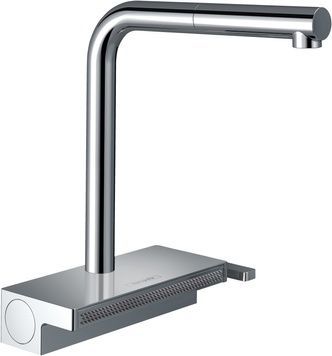 Змішувач для кухонної мийки HANSGROHE Aquno Select M81 250 2jet з витяжним виливом Sbox 73830000 хром - 73830000