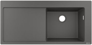 Кухонна мийка HANSGROHE S514-F450 1050х510 крило ліворуч Stonegrey сірий камінь 43314290 - 43314290