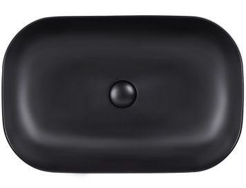 Раковина-чаша QTAP Robin 600х400х140 Matt black з донним клапаном QT132143PMBMB - QT132143PMBMB