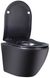 Унитаз подвесной QTAP Robin New безободковый черный с сиденьем Soft-close QT1333046ENRMB - QT1333046ENRMB - 10