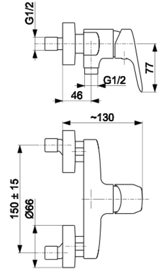 Смеситель для душа KFA ARMATURA ABASHA 5236-010-00 - 5236-010-00