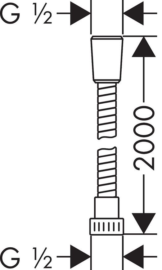 Шланг для душа HANSGROHE METAFLEX 28264000 200 см хром - 28264000