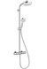 Душова система HANSGROHE Crometta 160 Showerpipe EcoSmart 1jet з термостатом 27265400 хром/білий - 27265400 - 1