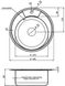 Кухонная мойка LIDZ 490-A Satin 0,6 мм (160) - LIDZ490A06SAT160 - 7