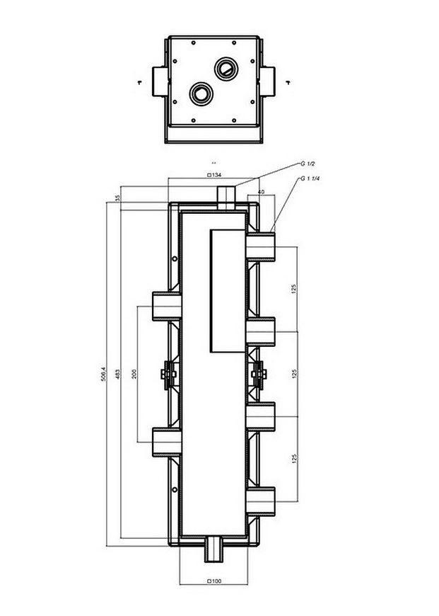 Гидравлический распределитель (гидрострелка) THERMO ALLIANCE 1" 1/4 75 кВт (каскадная) - SD00044861