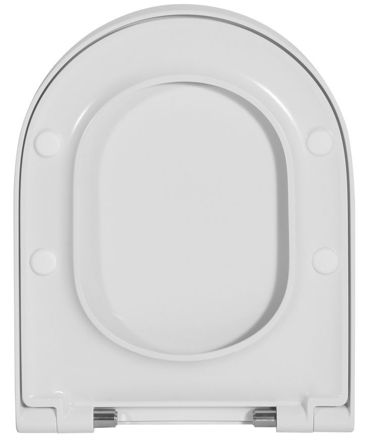 Сидіння для унітазу Qtap 465x363x60 мм з мікроліфтом Slim Duroplast, MagLock QTSC179W48916 - QTSC179W48916