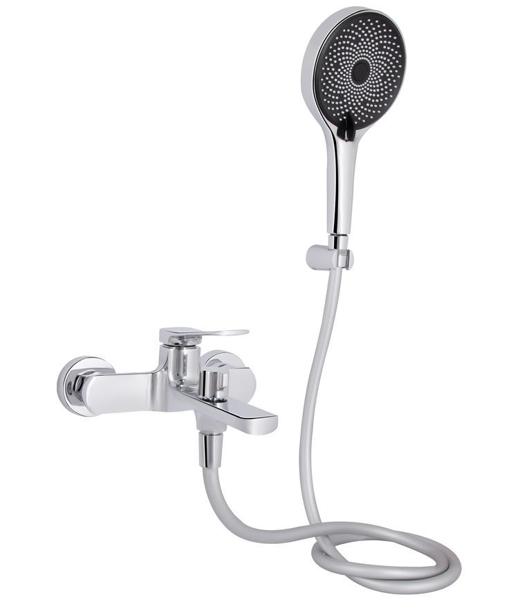Змішувач для ванни Qtap Slavonice з душовим гарнітуром Chrome QTSLV259CRM48034 - QTSLV259CRM48034