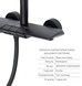 Душевая система с клавишным переключением Qtap Slavonice с изливом Black Matt QTSLA111BLM45906 - QTSLA111BLM45906 - 3