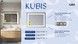Дзеркало Lidz Kubis KU2 1000х800 мм з годинником, LED-підсвічуванням Touch, антизапотіванням, димером, рег. яскравості LDKU1000800CL49282