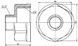 Переход латунный SD Forte 1 1/4"ВРх1/2"НР никелированный SF3603215