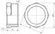 Футорка латунная SD Forte 1 1/2"НРх1 1/4"ВР никелированная SF3744032