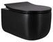 Унітаз підвісний Qtap Taurus безобідковий Ultra Quiet сидіння Slim Duroplast/Soft-close/Quick relase QT2433084EUQMB чорний - QT2433084EUQMB - 1