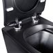 Унитаз подвесной QTAP Robin New безободковый черный с сиденьем Soft-close QT1333046ENRMB - QT1333046ENRMB - 3