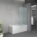 Шторка стеклянная (перегородка) для ванны LIDZ BRAMA 80x140R, стекло Frost 6 мм, распашная, правая - LBSS80140RCRMFR - 7