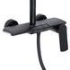 Душевая система с клавишным переключением Qtap Slavonice с изливом Black Matt QTSLA111BLM45906 - QTSLA111BLM45906 - 4