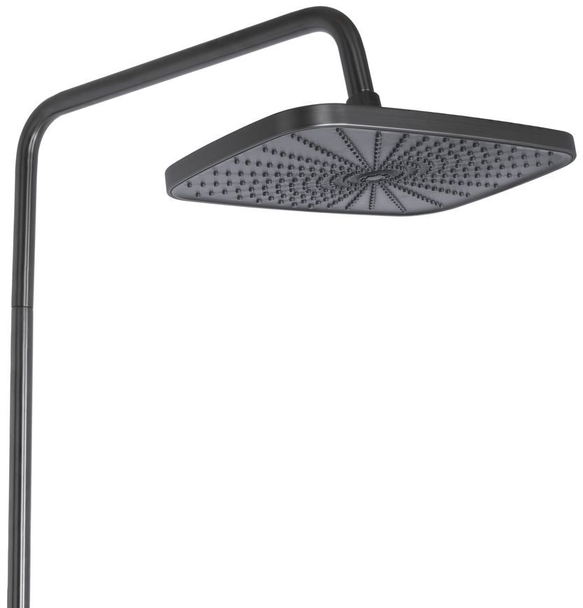 Душевая система Qtap Gemini на три потребителя (с изливом) Gunmetal Black PVD QTGEM111GMB45688 - QTGEM111GMB45688