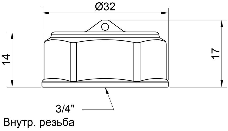 Заглушка латунна SD Plus 3/4" ВР SD40220