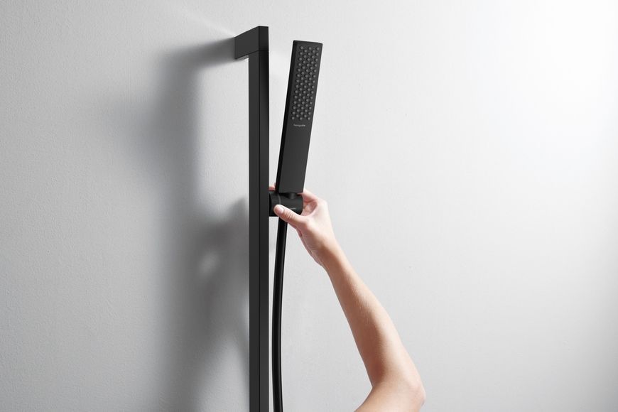 Душовий набір HANSGROHE Pulsify E 100 1jet EcoSmart+ 90 см Matt Black 24381670 чорний матовий - 24381670