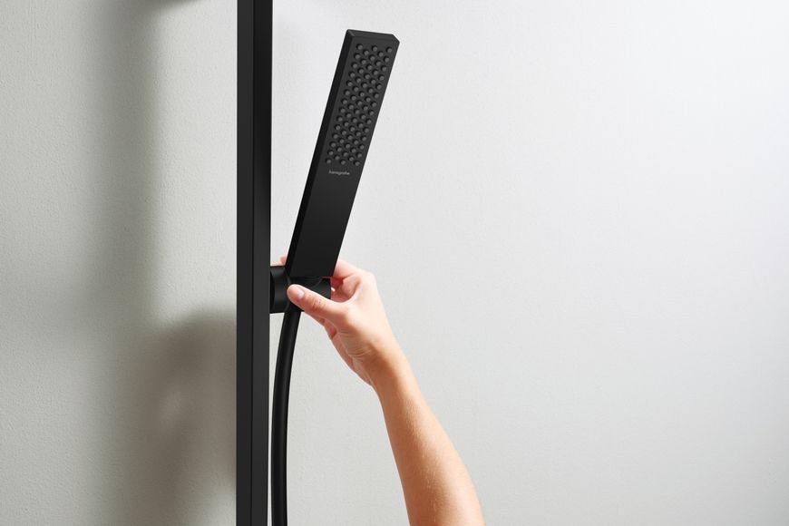 Душовий набір HANSGROHE Pulsify E 100 1jet EcoSmart+ 90 см Matt Black 24381670 чорний матовий - 24381670