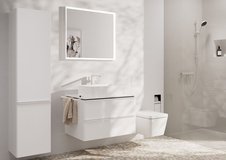 Змішувач для раковини HANSGROHE Tecturis E 240 Fine CoolStart EcoSmart+ Matt White 73072700 білий матовий - 73072700