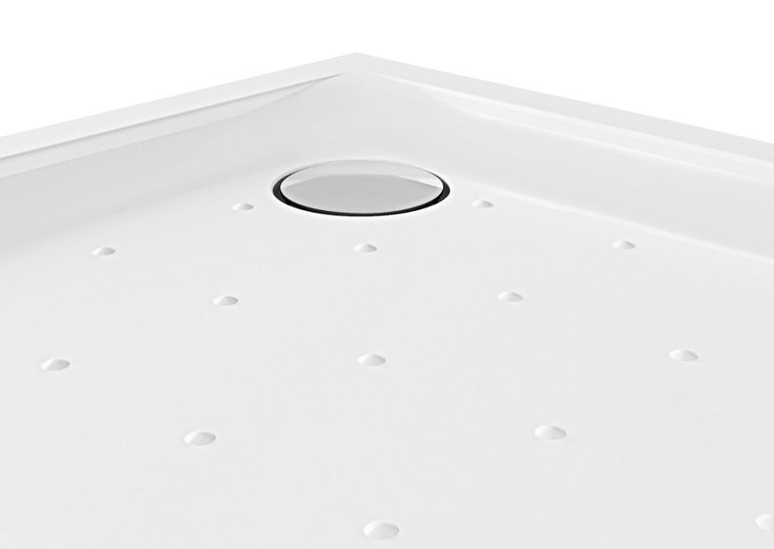 Душовий піддон QTAP Leoscorp 309915 90х90 см + сифон LEOSCO309915