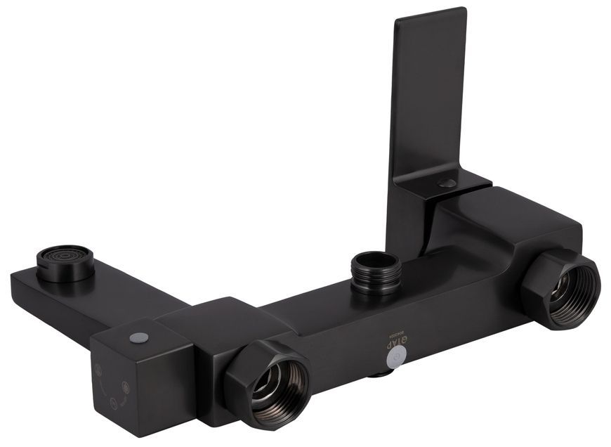 Душевая система Qtap Gemini на три потребителя (с изливом) Gunmetal Black PVD QTGEM111GMB45688 - QTGEM111GMB45688