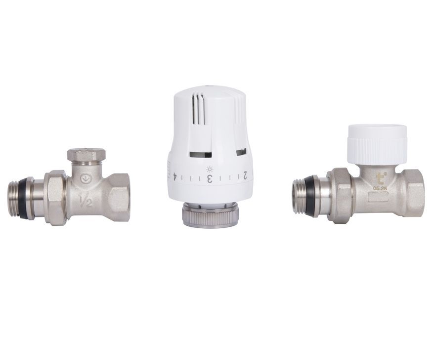 Термостатичний набір для радіатора Thermo Alliance Standart 1/2" прямий TAS353W15