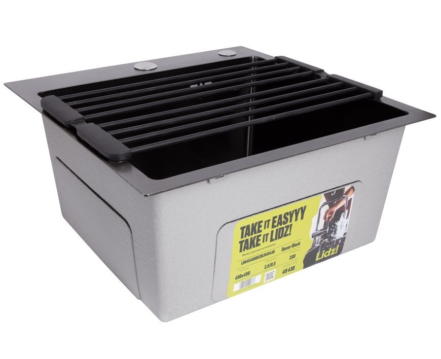 Сушарка для посуду на кухонну мийку з присосками Lidz Acsis LA09 Black 440х234 мм LDACSLA09BLM49777