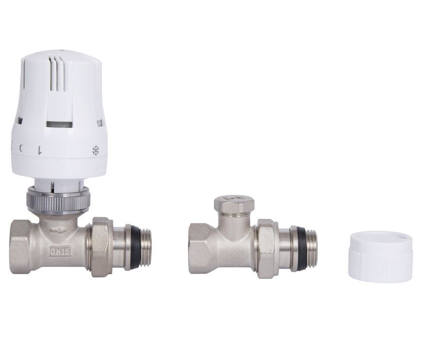 Термостатичний набір для радіатора Thermo Alliance Standart 1/2" прямий TAS353W15