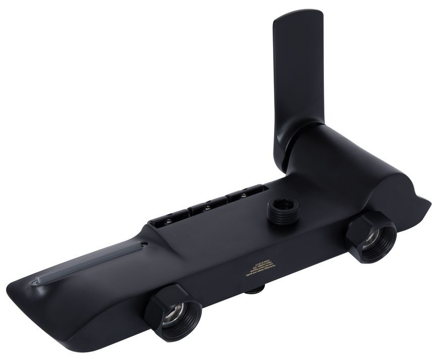 Душевая система с клавишным переключением Qtap Slavonice с изливом Black Matt QTSLA111BLM45906 - QTSLA111BLM45906