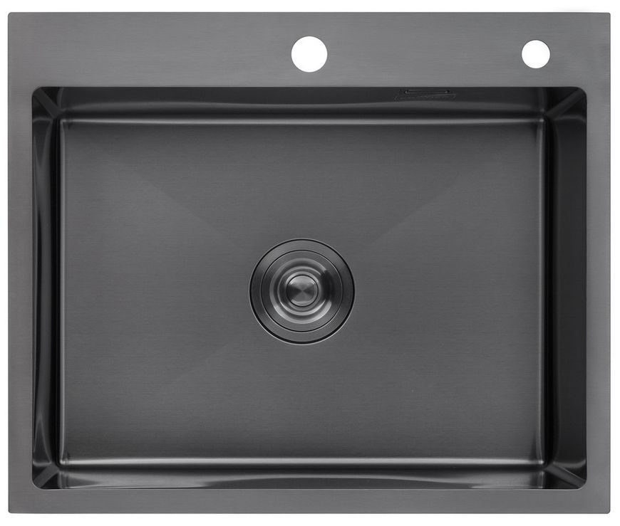Кухонна мийка Kroner KRP Schwarze-6050HM PVD 3,0/1,0 мм графіт CV025260 - Schwarze-6050HM