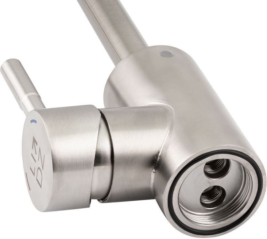 Змішувач для кухні LIDZ Aria 015F4 Nickel з рефлекторним гусаком LDARI015F4NKS34943 - LDARI015F4NKS34943