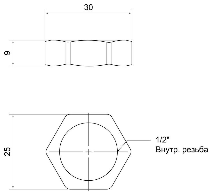 Контргайка латунна SD Plus 1/2" SD40115
