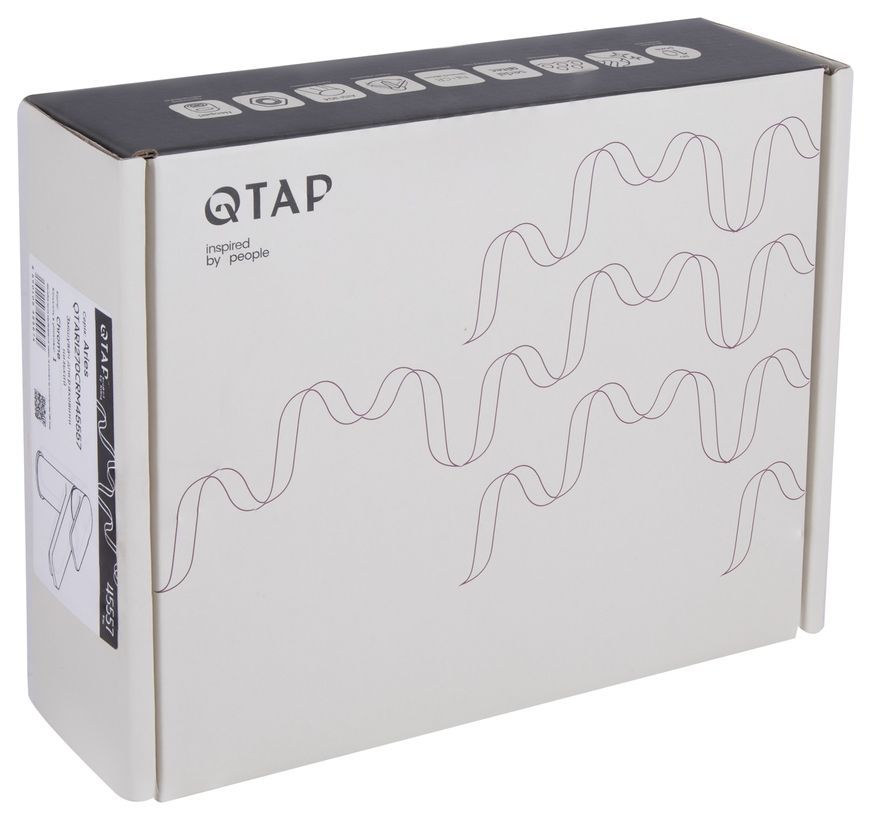 Змішувач для раковини Qtap Aries Chrome QTARI270CRM45557 латунь - QTARI270CRM45557