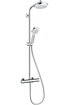 Душевая система HANSGROHE Crometta 160 Showerpipe 1jet с термостатом 27264400 хром/белый - 27264400