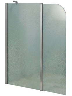 Шторка скляна (перегородка) для ванни LIDZ BRAMA 120x140L, скло Frost 6 мм, розпашна, ліва