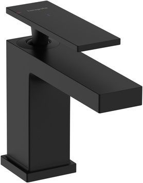 Змішувач для раковини HANSGROHE Tecturis E 80 CoolStart EcoSmart+ Matt Black 73002670 чорний з донним клапаном - 73002670