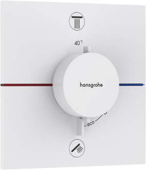 Термостат прихованого монтажу HANSGROHE ShowerSelect Comfort E на 2 функції Matt White 15572700 білий матовий - 15572700