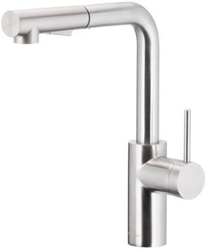 Смеситель для кухни KFA ARMATURA DUERO BASIC INOX с выдвижным изливом 6623-110-22 - 6623-110-22