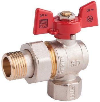 Кран шаровой "Американка" SD PLUS 1/2" ВН угловой SD222NW15PN40 - SD222NW15PN40