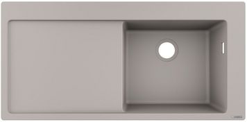 Кухонна мийка HANSGROHE S514-F450 1050х510 крило ліворуч Concretegrey сірий бетон 43314380 - 43314380